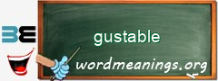 WordMeaning blackboard for gustable